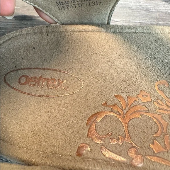 Aetrex Jillian Bronze Comfort Sandals Womens size 9 $135 IMMACULATE - Picture 12 of 13